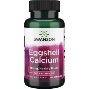 Calcio da guscio d'uovo con vitamina D-3 - 60 capsule - Nuvalia