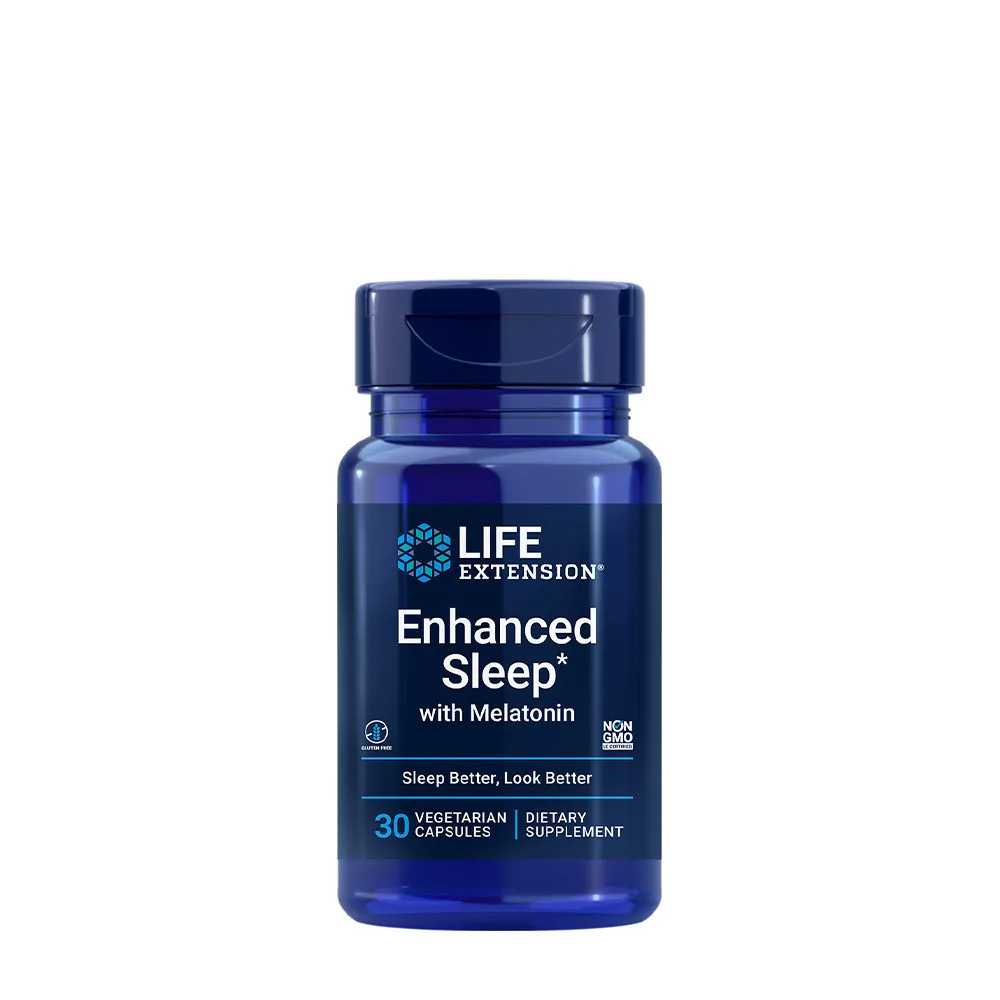 Life Extension - Enhanced Sleep with Melatonin (30 Veg Capsules) - Nuvalia