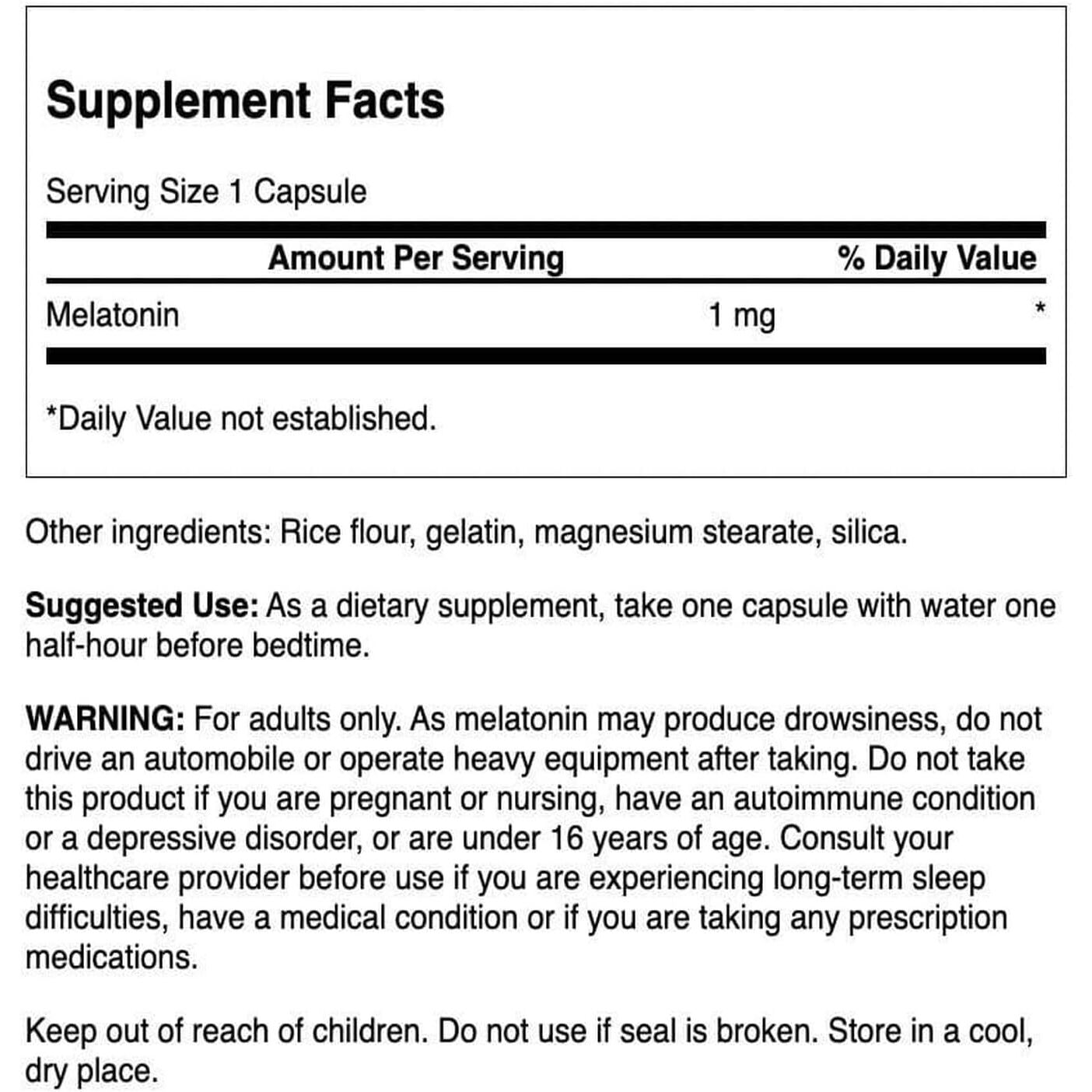 Melatonin, 3mg – 120 caps - immagine 3