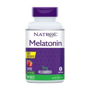 Natrol - Melatonin 5 mg 150 Jordbærtabletter - Nuvalia