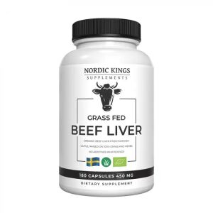 Nordic Kings 100% Fegato di manzo biologico da allevamento al pascolo – 180 capsule - Nuvalia