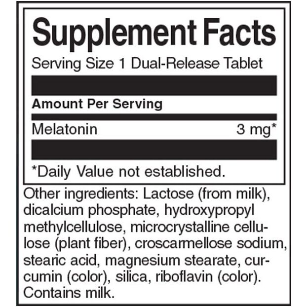 Melatonin Dual-Release, 3mg – 60 tablets - immagine 3