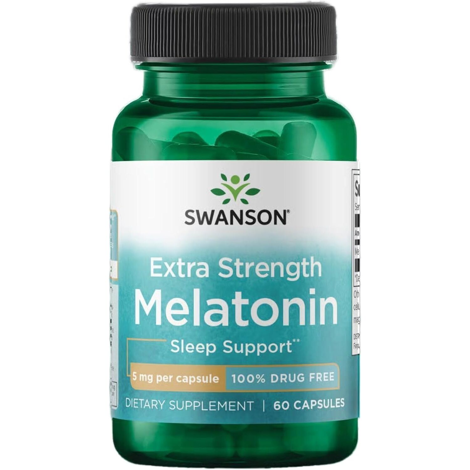 Swanson – Melatonin 5mg – 60 kapsler - immagine 5