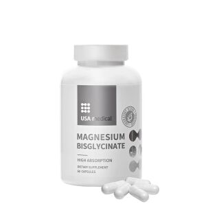 USA medical Magnesium Bisglycinate (60 Capsules) - Nuvalia