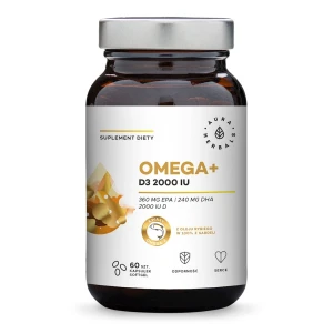 AURA HERBALS Omega+ Vitamina D3 2000 UI (60 capsule gelatinose) - Viking Supplements