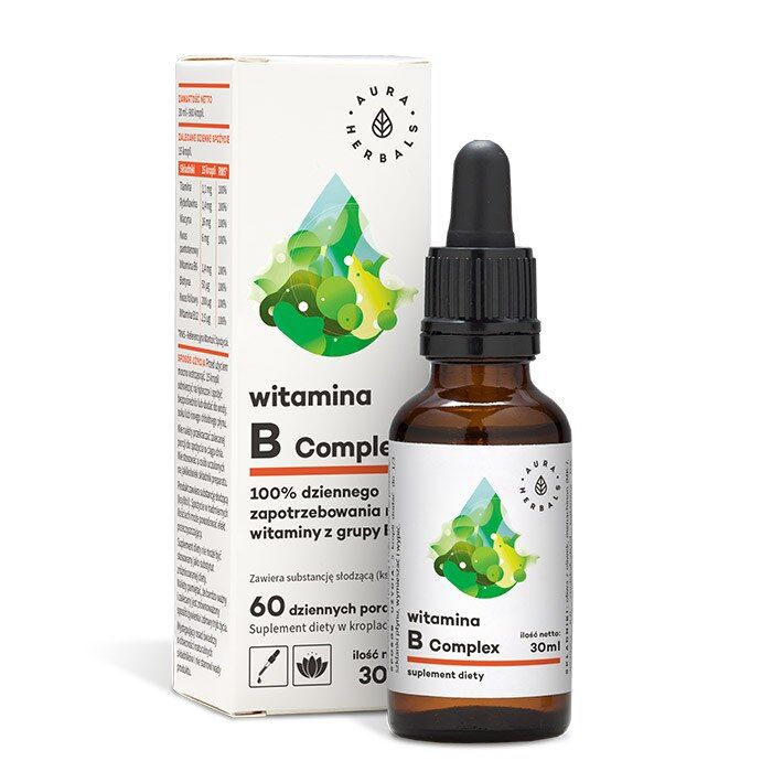 AURA HERBALS Complesso vitaminico B (30 ml / 1 fl. oz.) - Viking Supplements