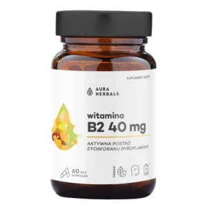 AURA HERBALS Vitamina B2 R-5-P 40 mg di riboflavina (60 capsule) - Viking Supplements