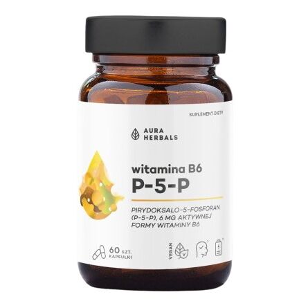 AURA HERBALS Vitamina B6 P-5-P 6 mg (60 capsule) - Viking Supplements
