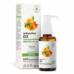 AURA HERBALS Vitamina D3 2000 UI Vegana (50 ml / 1