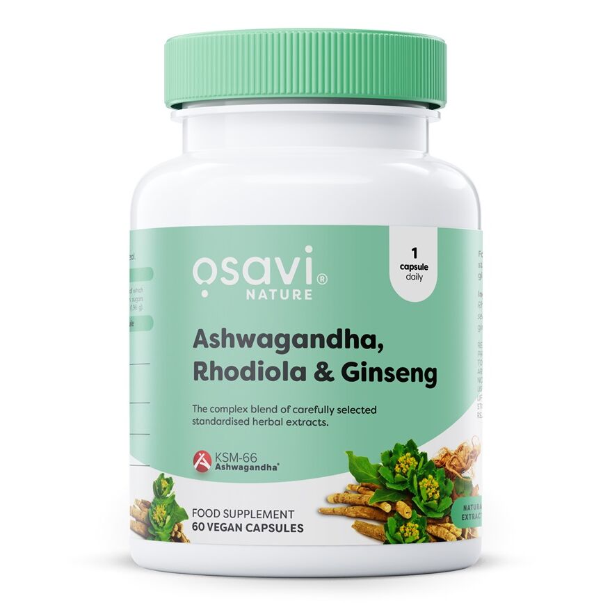 Ashwagandha + Rodiola e Ginseng - 60 capsule vegane - Viking Supplements