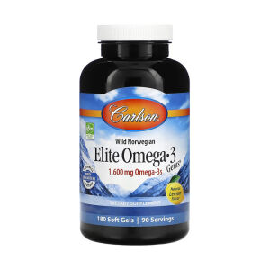 Carlson Labs Elite Omega-3 Gems 1600 mg, 180 capsule molli - Viking Supplements