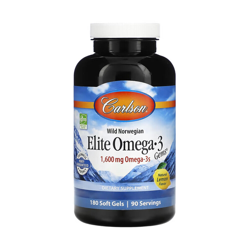 Carlson Labs Elite Omega-3 Gems 1600 mg, 180 capsule molli - Viking Supplements