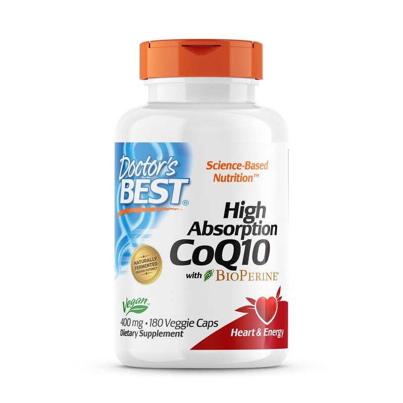 Doctor's Best CoQ10 ad alto assorbimento 400 mg, 180 capsule vegetali - Viking Supplements
