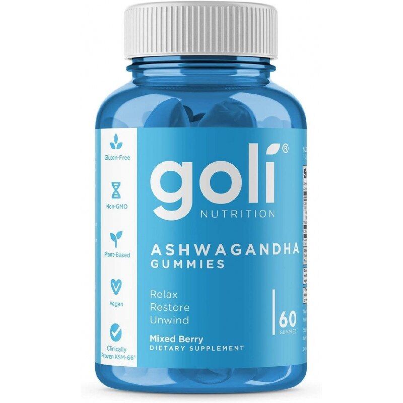 GOLI NUTRITION Caramelle gommose all'Ashwagandha KSM-66 (60 caramelle) - Viking Supplements
