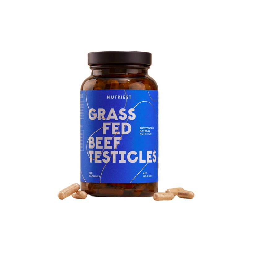 Testicoli di manzo essiccati, alimentati con erba - 240 capsule - Viking Supplements