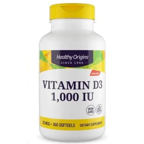 HEALTHY ORIGINS Vitamina D3 1000 UI (360 capsule) - Viking Supplements
