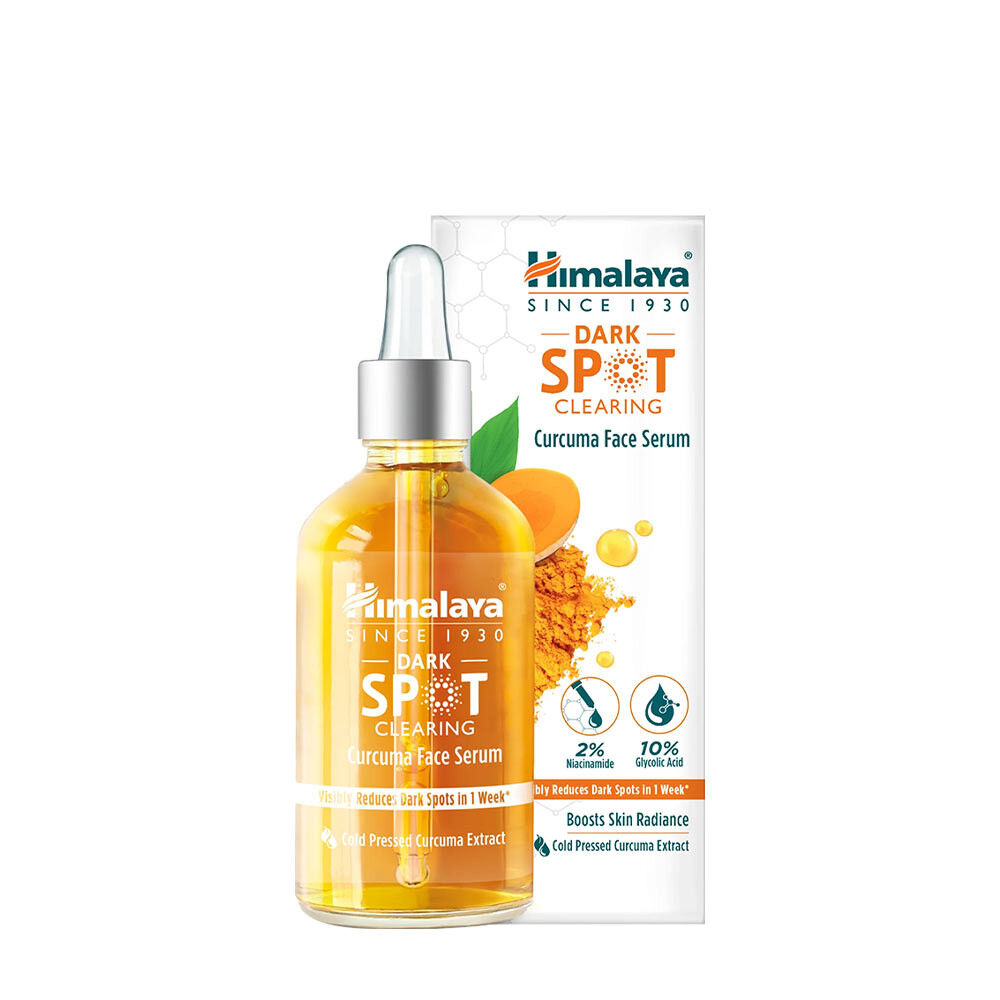 Siero viso all' curcuma per schiarire le macchie scure Himalaya (30 ml)