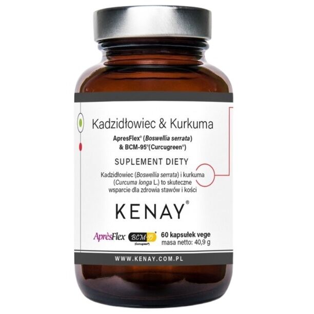 KENAY Incenso e curcuma ApresFlex® (Boswellia serrata) e BCM 95® (CURCUGREEN®) (60 capsule) - Viking Supplements