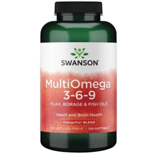 MultiOmega 3-6-9 - Oli di lino, borragine e pesce - 120 capsule molli - Viking Supplements