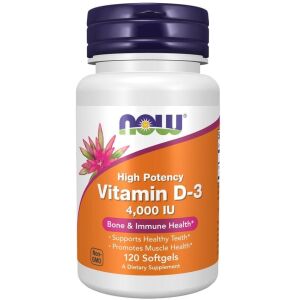 NOW FOODS Vitamina D3 4000 UI (120 sgels) - Viking Supplements