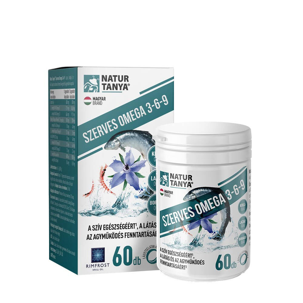 Natur Tanya Acidi grassi omega 3-6-9 biologici (60 capsule molli) - Viking Supplements