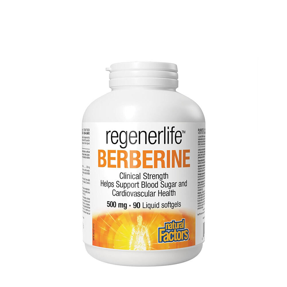 Natural Factors Berberina LipoMicel Matrix - 500 mg di berberina (90 capsule molli) - Viking Supplements