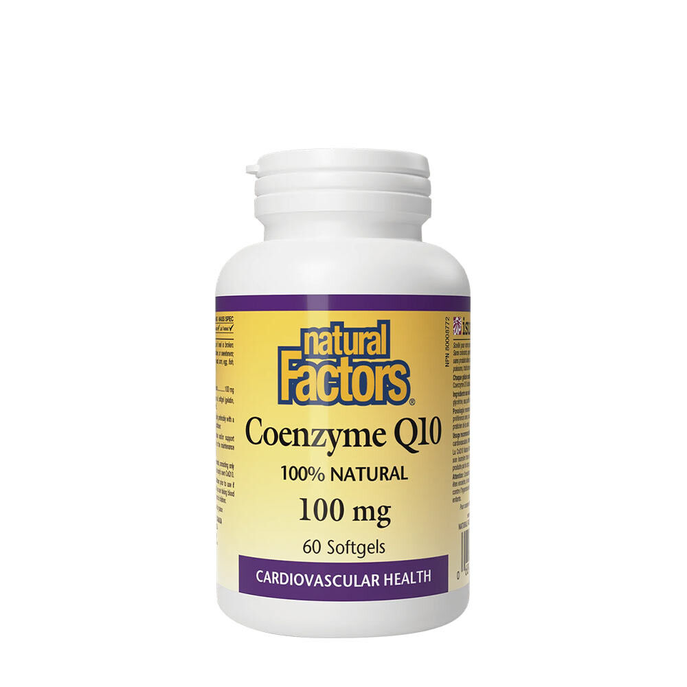 Natural Factors Coenzima Q10 100 % Naturale 100 mg (60 capsule molli) - Viking Supplements