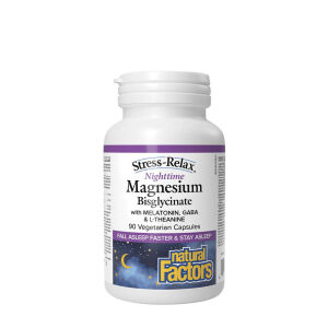 Natural Factors Stress-Relax Magnesio bisglicinato per la notte (90 capsule) - Viking Supplements