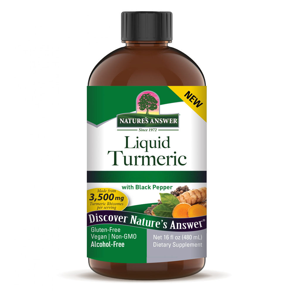 Nature's Answer Curcuma liquida con pepe nero 3500 mg 16 oz (480 ml) - Viking Supplements