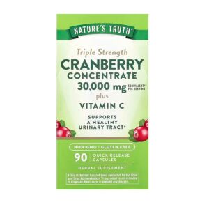 Nature's Truth Concentrato di mirtillo rosso a tripla concentrazione con vitamina C - 90 capsule - Viking Supplements