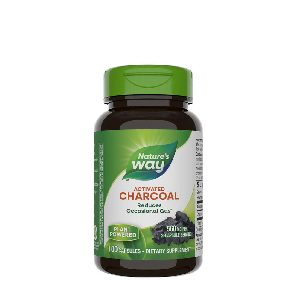 Natures Way Carbone attivo (100 capsule) - Viking Supplements