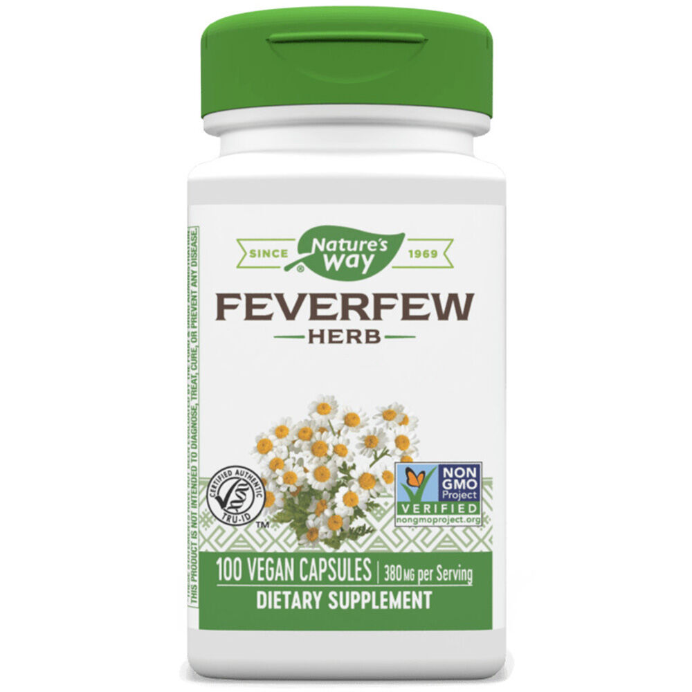 Nature's Way Feverfew Herb 380mg 180 veg. capsules - Viking Supplements