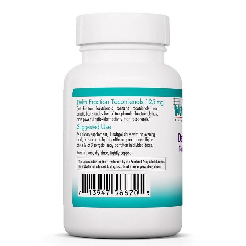 Nutricology Delta Fraction Tocotrienols 125mg 90 softgels - immagine 3