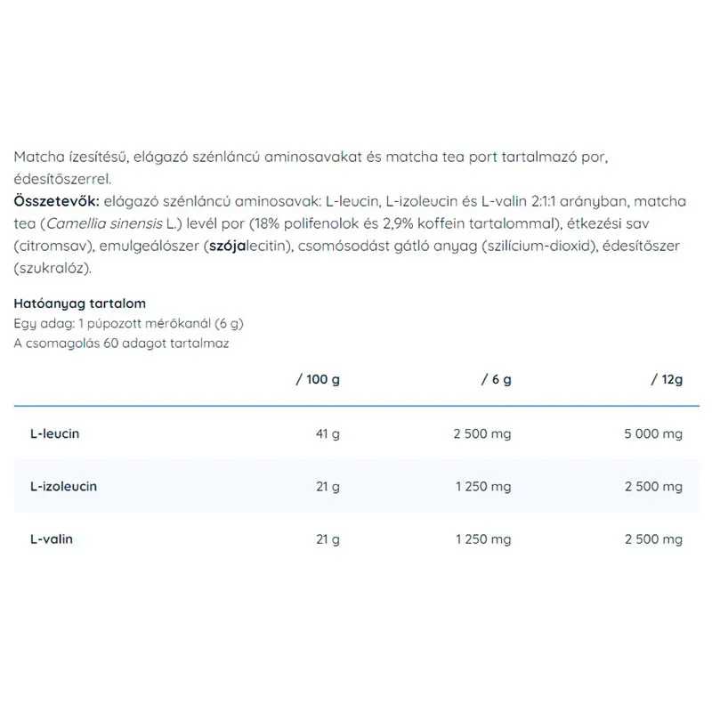 Nutriversum 2:1:1 BCAA (360 g, Matcha) - immagine 4