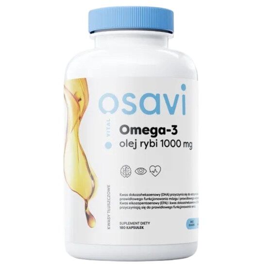 OSAVI Olio di pesce Omega-3 distillato molecolarmente 1000 mg al gusto di limone (180 capsule molli) - Viking Supplements