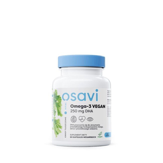 OSAVI Omega-3 VEGAN 250 mg di DHA (60 capsule vegetali) - Viking Supplements