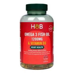 Olio di pesce Omega 3 1200 mg e vitamina D3 - 120 capsule - Viking Supplements