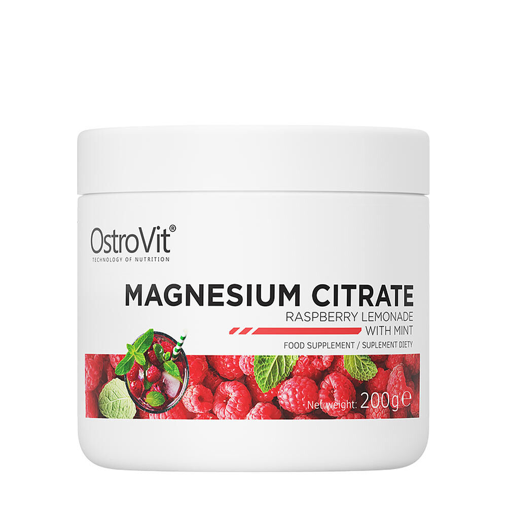 Ostrovit Citrato di magnesio - limonata al lampone con menta (200 g) - Viking Supplements