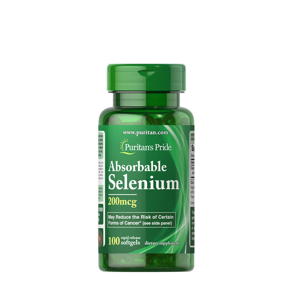 Puritan's Pride Selenio assorbibile 200 mcg (100 capsule molli) - Viking Supplements