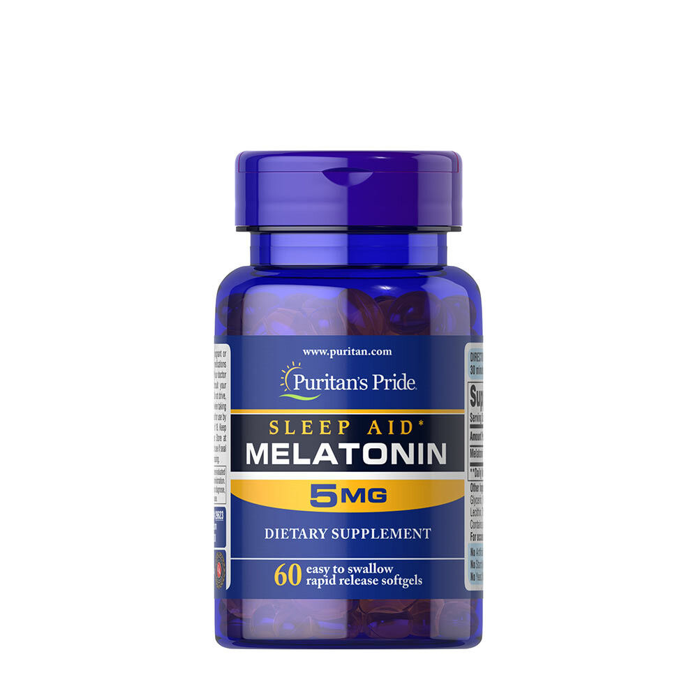 Puritan's Pride Sleep Aid Melatonina 5 mg (60 capsule molli) - Viking Supplements
