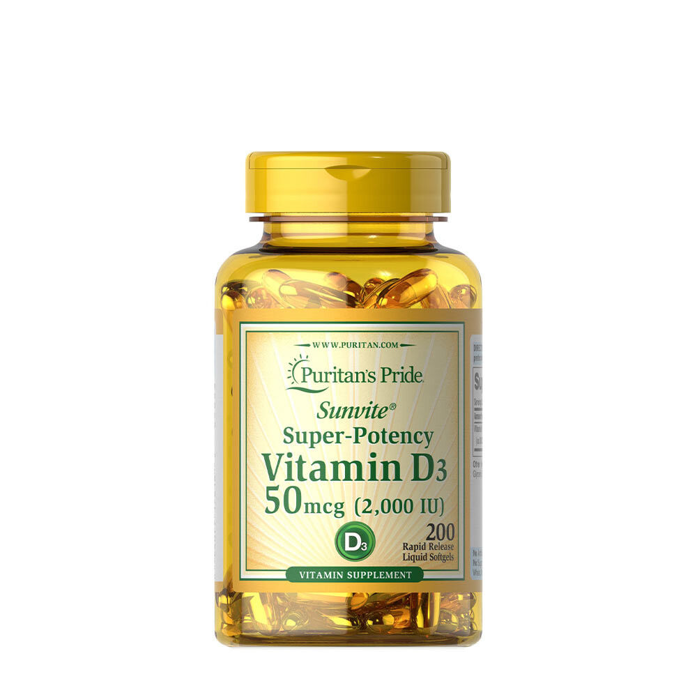Puritans Pride Vitamina D3 2000 UI (200 capsule molli) - Viking Supplements