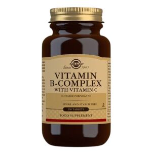 SOLGAR B-Complex with Vitamin C (250 tabs) - Viking Supplements