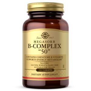 SOLGAR Megasorb B-Complex 50 (100 tabs) - Viking Supplements