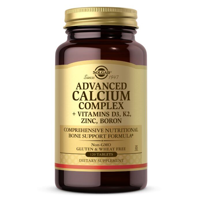 SOLGAR Ultimate Bone Support - Complesso avanzato di calcio (D3 + K2 + zinco + boro) (120 compresse) - Viking Supplements