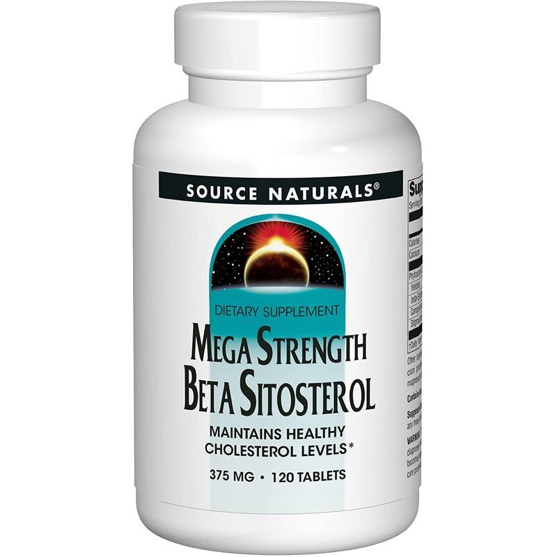 Source Naturals Mega Strength Beta Sitosterol 375mg 120 Veg. tablets - Viking Supplements