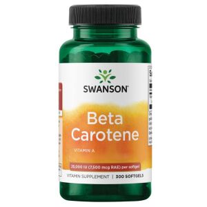 Swanson Beta-carotene 25.000 UI (7.500 mcg) 300 capsule molli - Viking Supplements