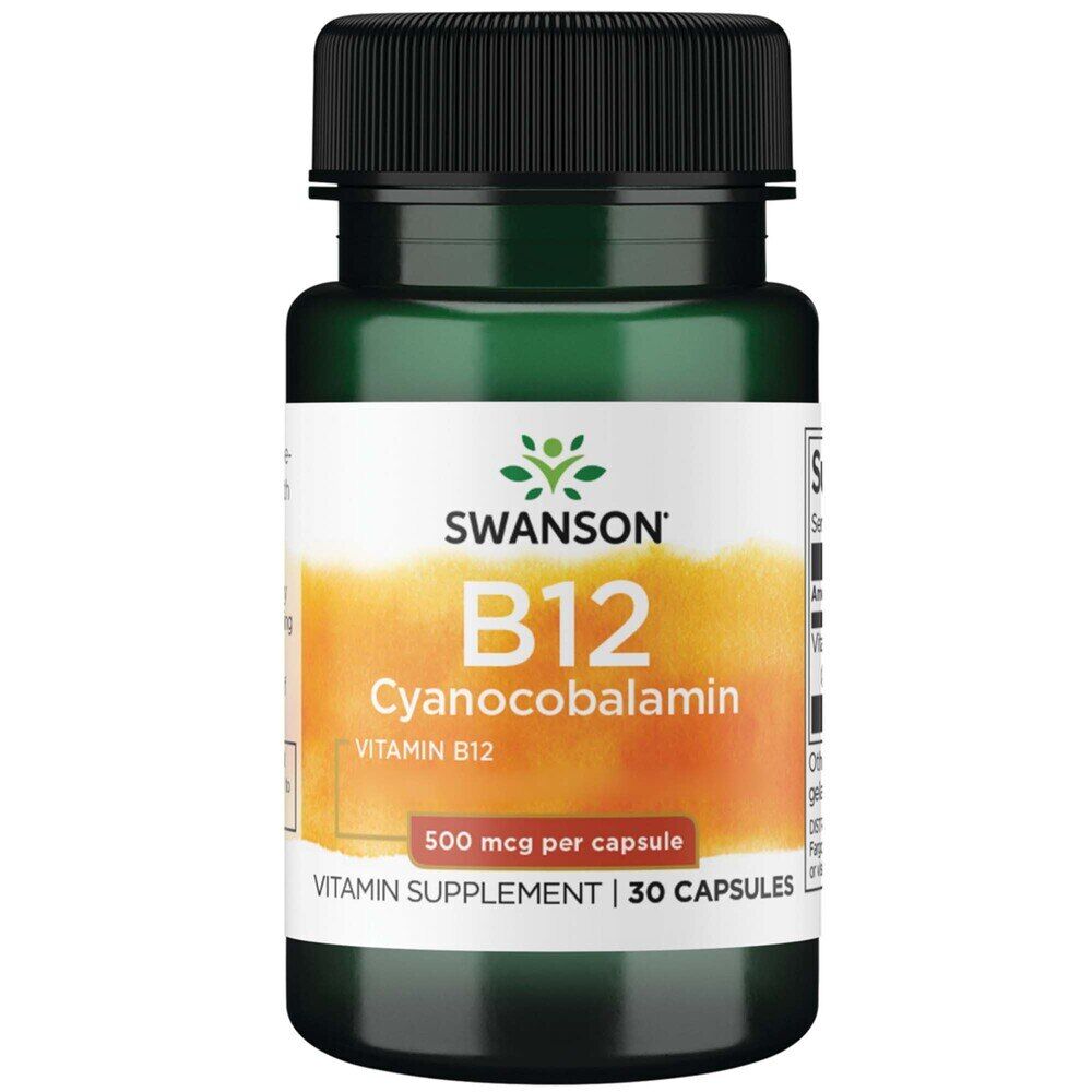 Swanson Vitamina B12 Cianocobalamina 500 mcg 30 capsule - Viking Supplements
