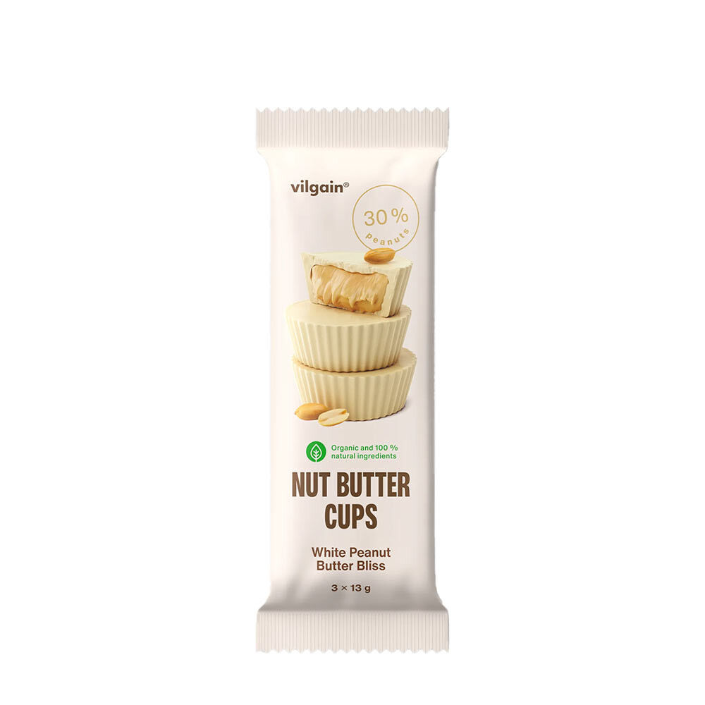 Vilgain Bio Nut Butter Cups - Burro di arachidi bianco "Bliss" (39 g) - Viking Supplements