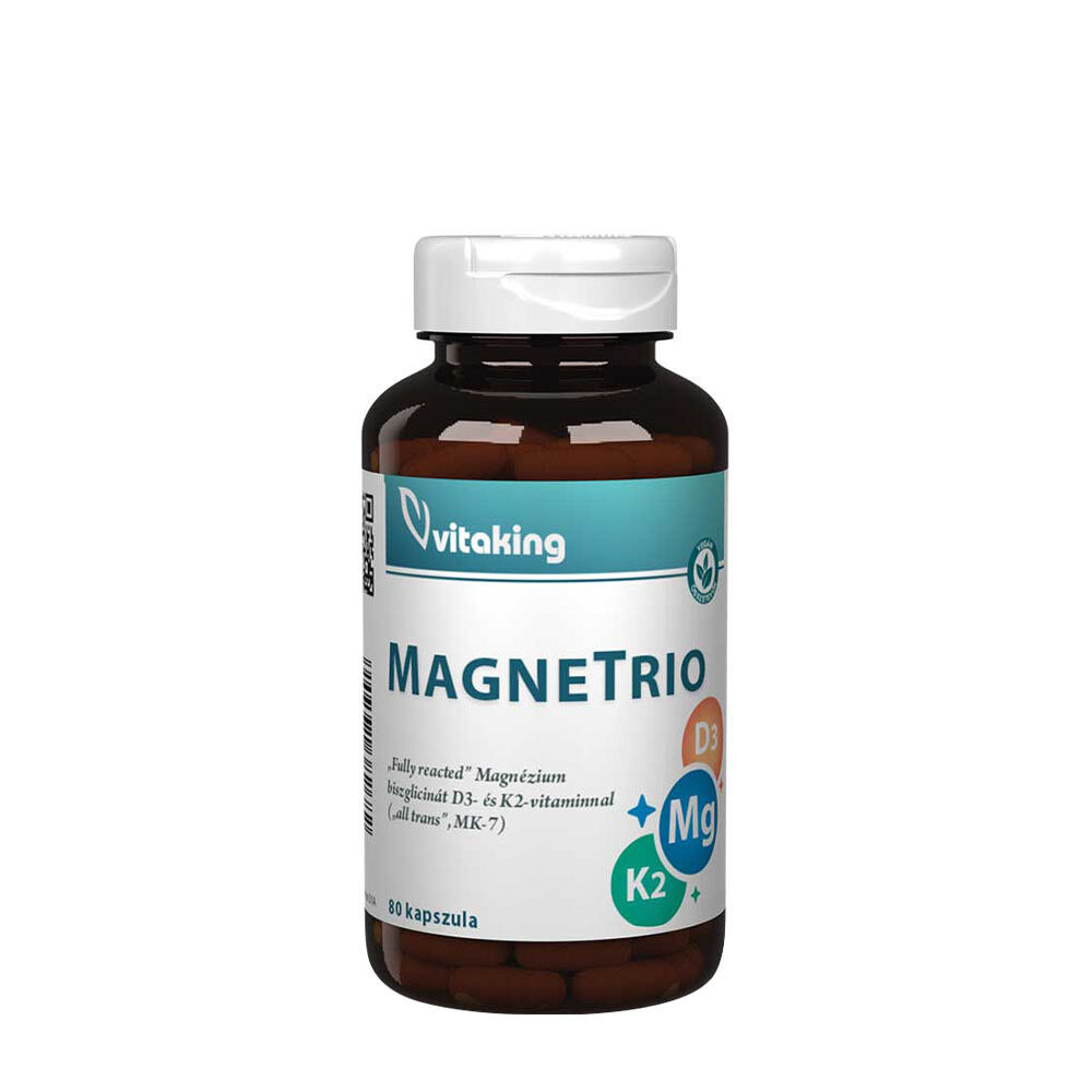 Vitaking MagneTrio D3+K2+ bisglicinato di magnesio (80 capsule) - Viking Supplements