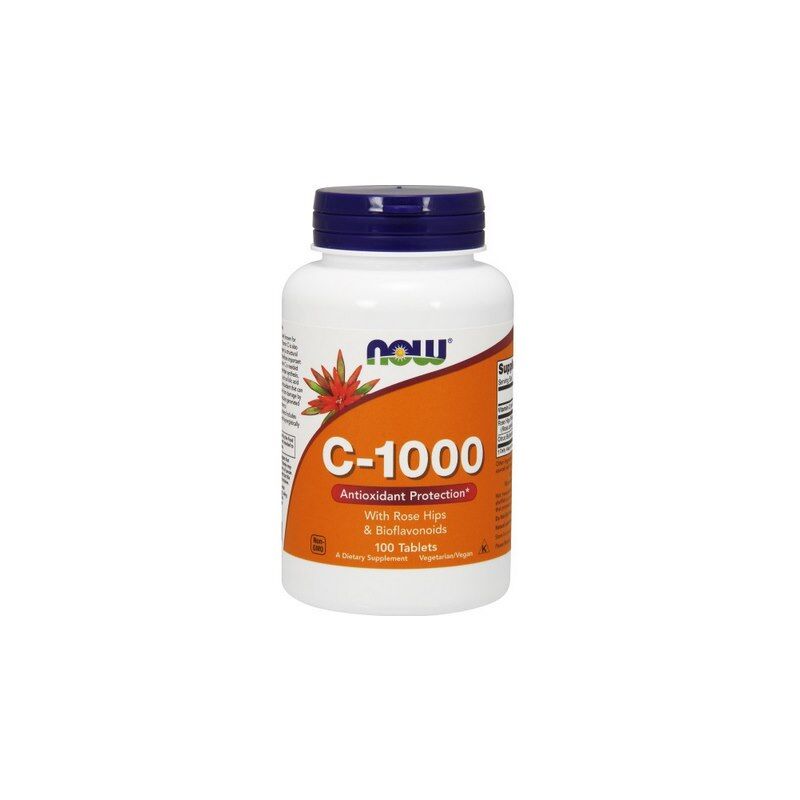 Vitamina C-1000 con bacche di rosa canina e bioflavonoidi - 100 compresse - Viking Supplements